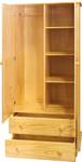 Kleiderschrank 19020011 Braun - Massivholz - 82 x 177 x 52 cm