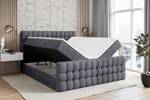 Boxspringbett VIONE-Z Dunkelgrau - Breite: 180 cm - H3