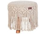 Hocker NAWABAD Beige - Braun - Naturfaser - 40 x 50 x 40 cm