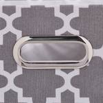 Aufbewahrungsbox mit Muster im 2er Set Grau - Silber - Weiß - Papier - Textil - 31 x 31 x 31 cm
