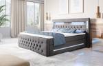 Boxspringbett Moonlight Grau - Breite: 160 cm - H3