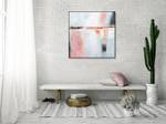 Acrylbild handgemalt Positive Vibes Pink - Massivholz - Textil - 80 x 80 x 4 cm