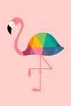 Tableau flamingo so girly 60 x 90 cm