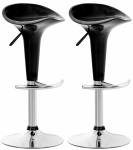 Tabouret de bar Saddle Lot de 2 Noir