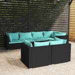 Garten-Lounge-Set (7-teilig) 3013637-16 Schwarz - Blau - Hellblau - Anzahl Teile im Set: 7