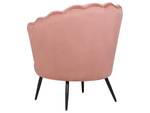 Fauteuil coin lecture LOVIKKA Noir - Rose foncé