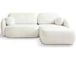 Ecksofa OREO Creme - Armlehne beidseitig montierbar - Ecke davorstehend rechts