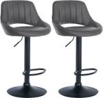 Tabouret de bar Milet Lot de 2 Gris