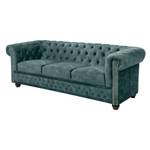 3er Sofa CHESTERFIELD Blau - Grün