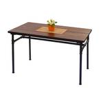 Table pour salle à manger H10b Marron - Métal - Bois/Imitation - 120 x 75 x 70 cm