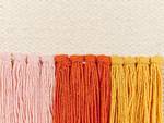 Wandbehang ABDO Beige - Schwarz - Blau - Orange - Pink - Gelb - Naturfaser - 46 x 113 x 1 cm