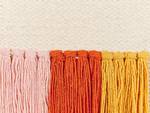 Suspension murale en tissu ABDO Beige - Noir - Bleu - Orange - Rose foncé - Jaune - Fibres naturelles - 46 x 113 x 1 cm