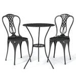 Bistro-Set (3-teilig) 3010972 Schwarz - Metall - 53 x 65 x 53 cm