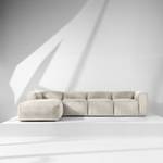 Ecksofa BUFFO 6-Sitzer Creme - Breite: 377 cm - Armlehne beidseitig montierbar - Ecke davorstehend links - Ottomane davorstehend links