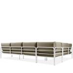 Garten-Ecksofa RAMBE Beige - Weiß