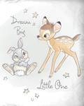 Babybettwäsche Disney's Bambi & Klopfer Grau - Weiß - Textil - 100 x 135 x 1 cm