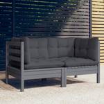 2-Sitzer-Gartensofa Grau