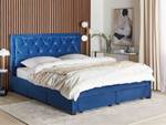 Lit double LIEVIN Bleu - Bleu marine - Largeur : 185 cm