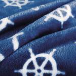 Wohndecke Kuscheldecke NAUTIC Blau - Textil - 150 x 1 x 200 cm