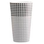 Kaffeebecher XL Genussklasse Schwarz - Weiß - Porzellan - 9 x 16 x 9 cm