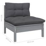 5-tlg. Garten-Lounge-Set mit Anthrazit Grau