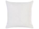 Coussin décoratif CYCLAMEN Gris - Rose foncé - Blanc - Textile - 45 x 45 x 45 cm