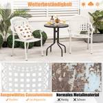 Terrassenstühle ZB33411IT-4DE (2er Set) Weiß - Metall - 62 x 90 x 66 cm