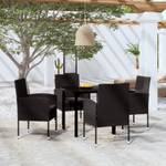 Garten-Essgruppe (5-teilig) 3013429-5 Schwarz - Metall - 80 x 74 x 80 cm