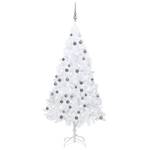 Sapin de noël artificiel Gris - Blanc - 95 x 180 x 95 cm