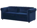 Canapé 3 places CHESTERFIELD Bleu - Bleu marine - 200 x 75 x 90 cm