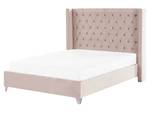 Doppelbett LUBBON Pink - Silber - 189 x 142 x 215 cm