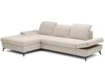 Ecksofa HANNOVER Creme - Bettkasten links - Mit Bettkasten