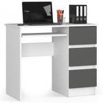 Bureau d'ordinateur A-6 droit CLP Gris - Blanc