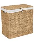 Boîte de rangement LANGSON Beige - Bleu - Fibres naturelles - 30 x 50 x 50 cm