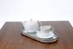 Tasses et soucoupes White bird (12pcs) Blanc - Porcelaine - 9 x 7 x 9 cm