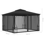 Pavillon 3002142 Anthrazit - Breite: 300 cm