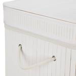 Lot de 3 corbeilles linge Bambou blanc Blanc