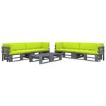 Paletten-Lounge-Set 3016503-4 (6-teilig) Grau - Hellgrün