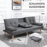 Schlafsofa als 3-Sitzer 833-663CG Grau - Massivholz - 77 x 78 x 181 cm