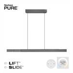 LED Pendellampe PURE MOTO-RISE Grau - Metall - 120 x 240 x 120 cm