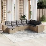 Gartensitzgruppe K6700(8-tlg) Beige - Massivholz - 69 x 62 x 62 cm