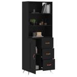 Highboard DE3284 Schwarz - Holzwerkstoff - 34 x 180 x 70 cm