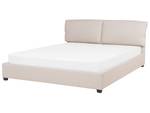 Lit double BELFORT Beige - Crème - Chêne foncé - Largeur : 191 cm