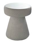 OSLO Hocker taupe Grau - Kunststoff - 40 x 45 x 40 cm