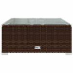 Garten-Lounge-Set (5-teilig) 3013629-3 Braun - Weiß - Metall - Polyrattan - 60 x 30 x 60 cm