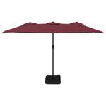 Parasol 3028439 Rouge - Métal - Textile - 265 x 245 x 449 cm