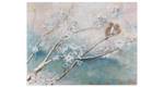 Acrylbild handgemalt Liebe im Frühling Blau - Massivholz - Textil - 120 x 90 x 4 cm