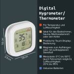 Fackelmann Thermometer digital Tecno Weiß - Kunststoff - 8 x 3 x 17 cm