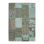 Tapis de salon coton vintage MELODY Turquoise - 80 x 150 cm