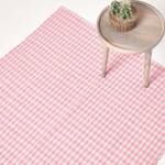 Karierter handgewebter Teppich Pink - 60 x 90 cm